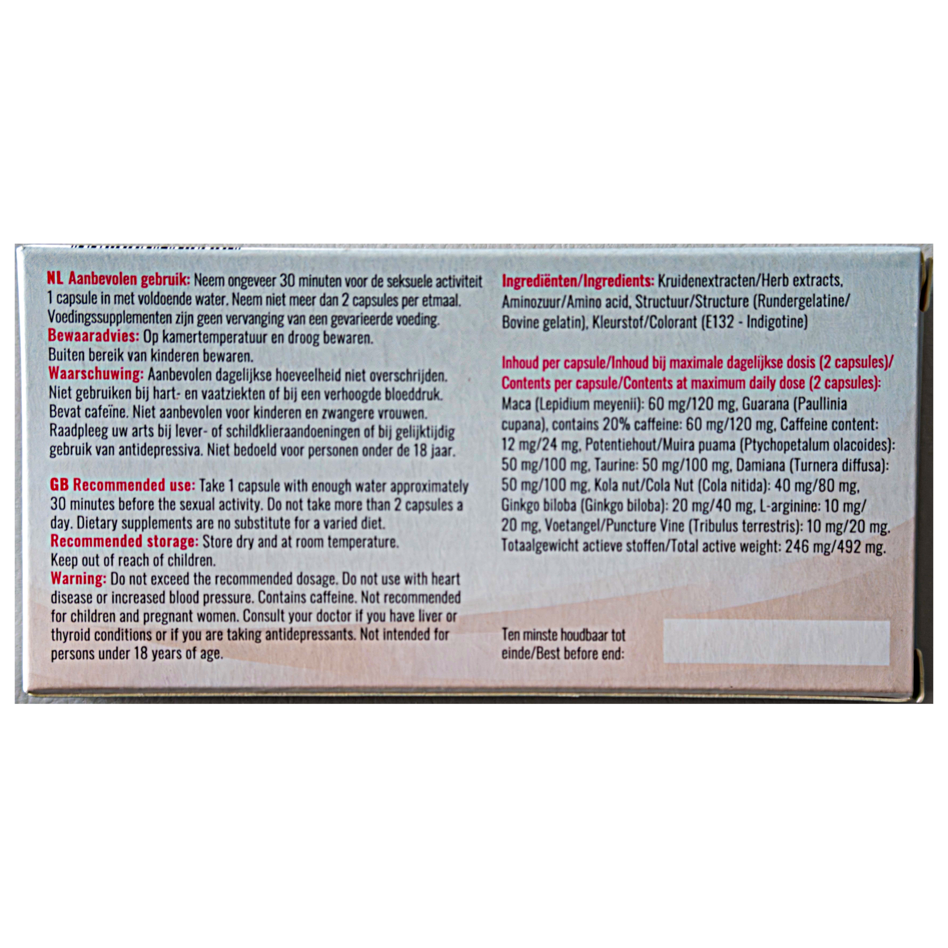 Libistrong capsules 5 stuks verpakking achterkant